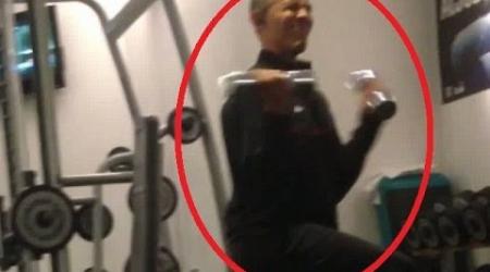 President Barack Obama Working Out At Warsaw Private Gym, Obama Taking Exercise At Poland Gym