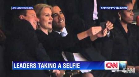 President Obama Takes 'Funeral Selfie,' Internet Goes Wild Over Michelle's Expression
