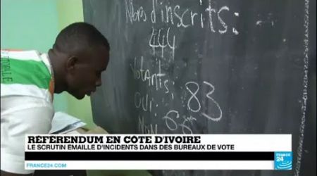 Côte d'Ivoire : un référendum émaillé par des incidents et une très forte abstention