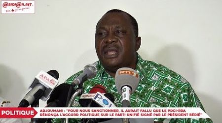 "Pour nous sanctionner, il aurait fallu que le PDCI RDA dénonça l’accord politique" Adjoumani