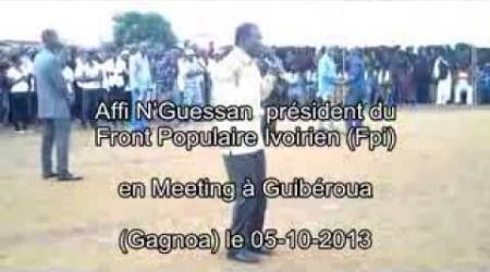 L'ultimatum d'Affi à Ouattara depuis Guibéroua le 04-